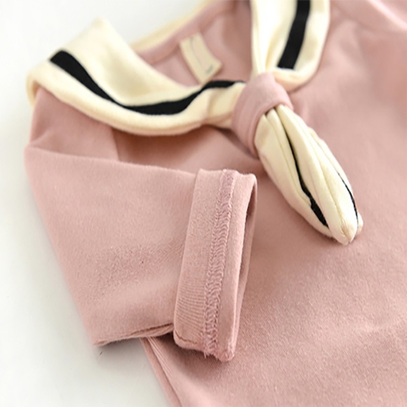 Yellow Sailor Collar Bodysuit for Kids - Picture 12 of 13